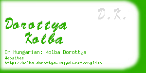 dorottya kolba business card